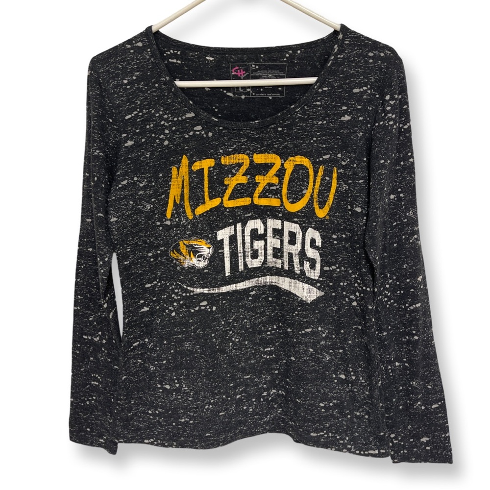 Mizzou Tigers Campus Heritage Black Long Sleeve Shirt Juniors Large